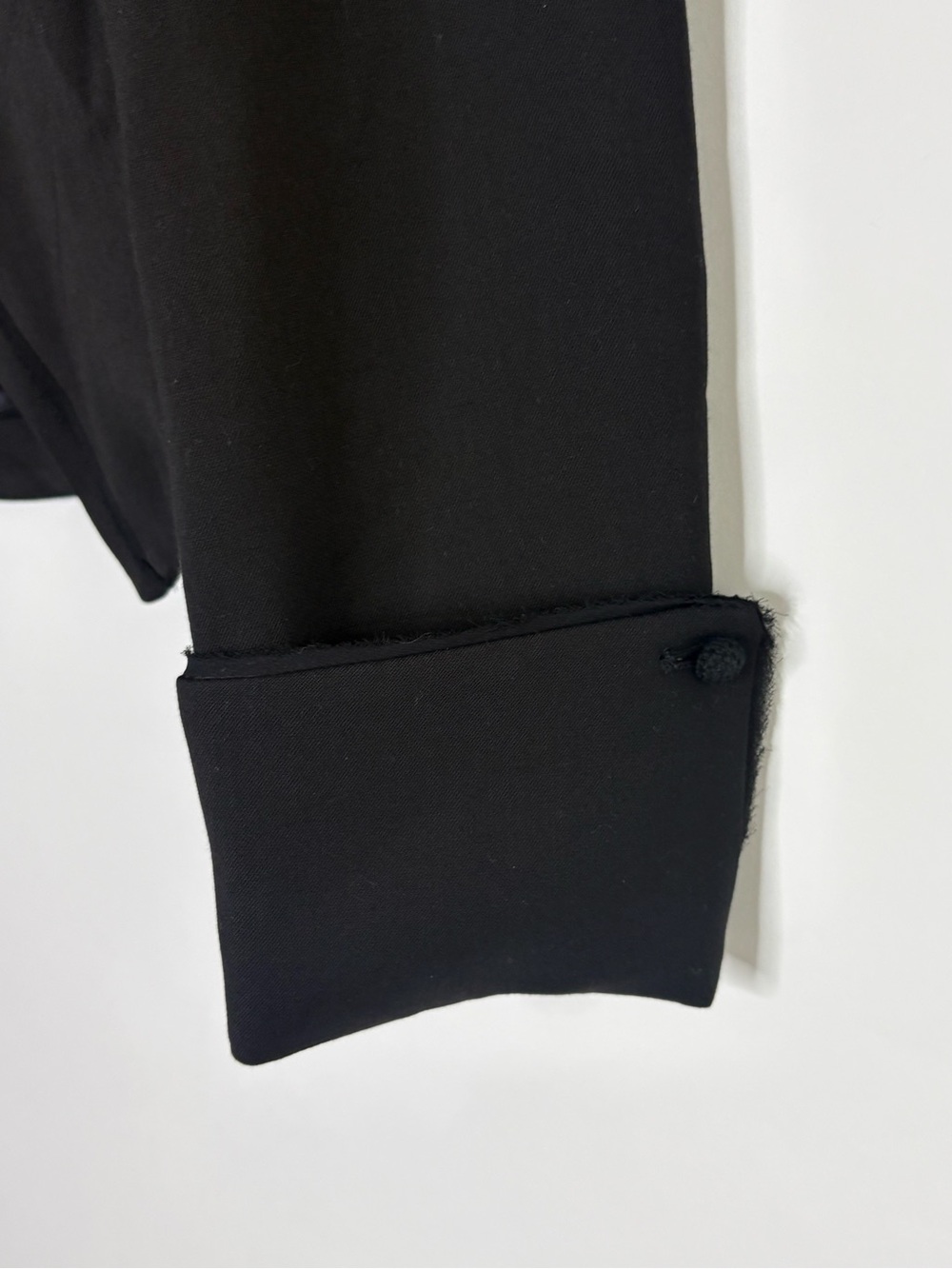 Zara Black Wool Blend Fitted Frog Clasp Blazer Military Jacket Crop Coat - Picture 11 of 12